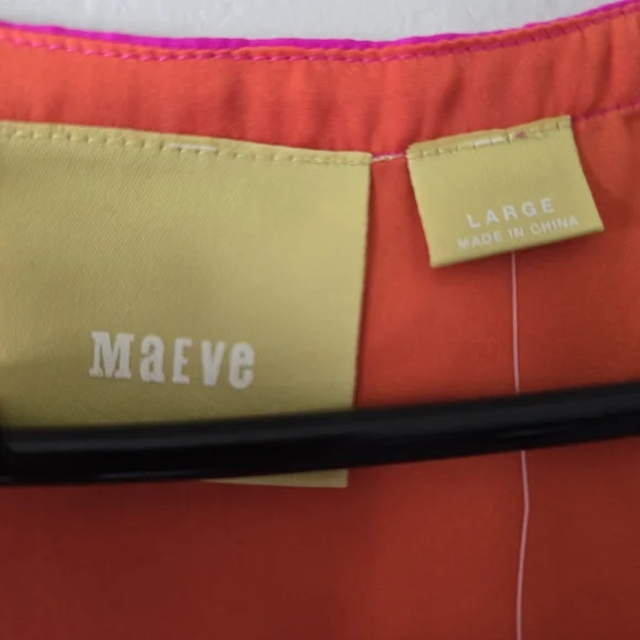 MAEVE ANTHROPOLOGIE Racerback Tanktop Blouse Colorblock Pinstripes Size Large - Picture 9 of 14